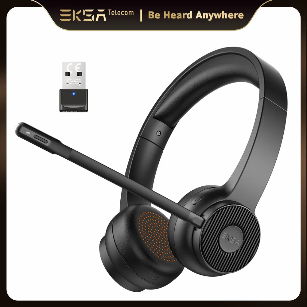 EKSA - H16 Bluetooth 5.2 Headsets, PC Wireless Headphones